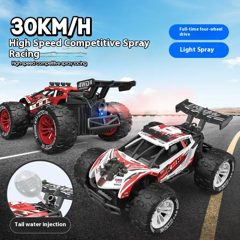

2.4g Full Scale Remote Control Four-Wheel Drive Light Spray High-Speed Climbing Off-Road Vehicle Without Fear Of Various Terrain
