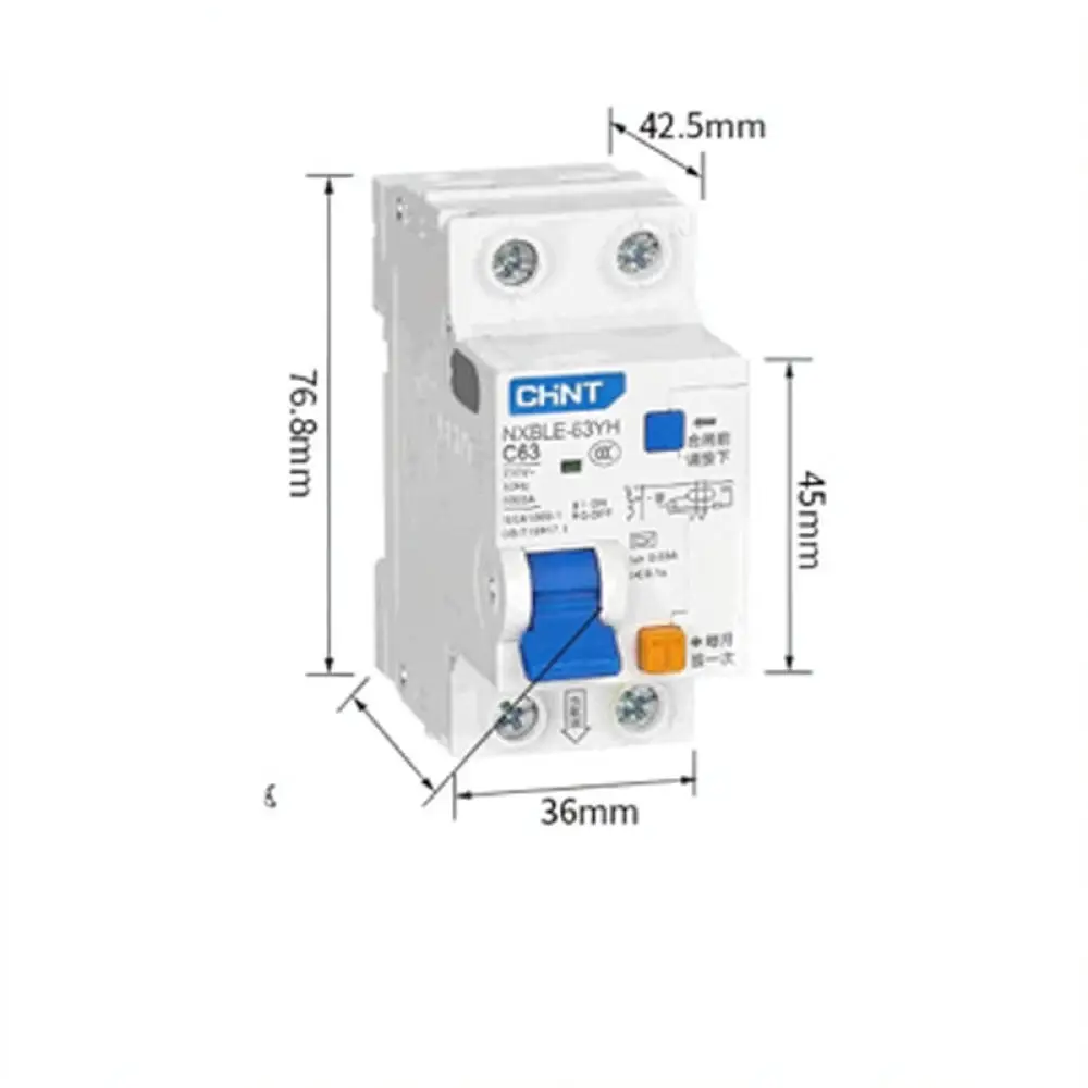 For For CHNT NXBLE 63YH Compact Residual Current Breaker Slim Electric Safety Switch Household Distribution Apparatus