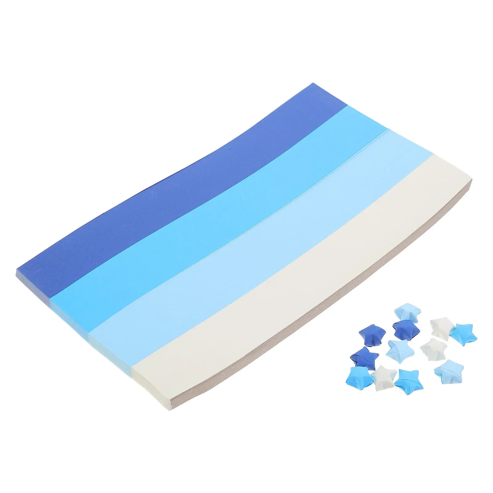 

4050Pcs Star Origami Paper Strips Gradient Color Double Sided Iridescent Textured Sheets for Japanese Inspired Lucky Stars