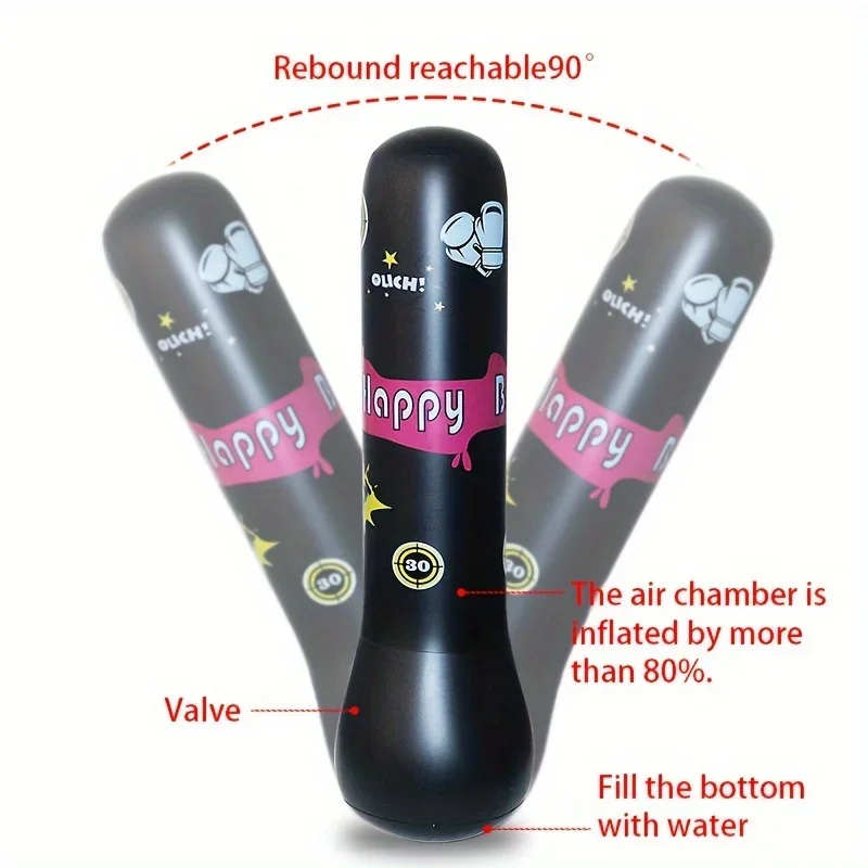 Inflatable Bopper Children Punching Bag with Bounce-Back Action Inflatable Punching Bag for Kids Presents Inflatable Toys image 5
