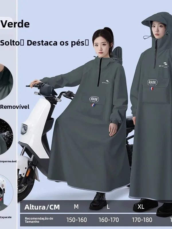 オックスフォード生地全身サイクリングレインコート厚手電動車両用レインポンチョ男女兼用大人用ワンピースレインコートアウトドア愛好家向け