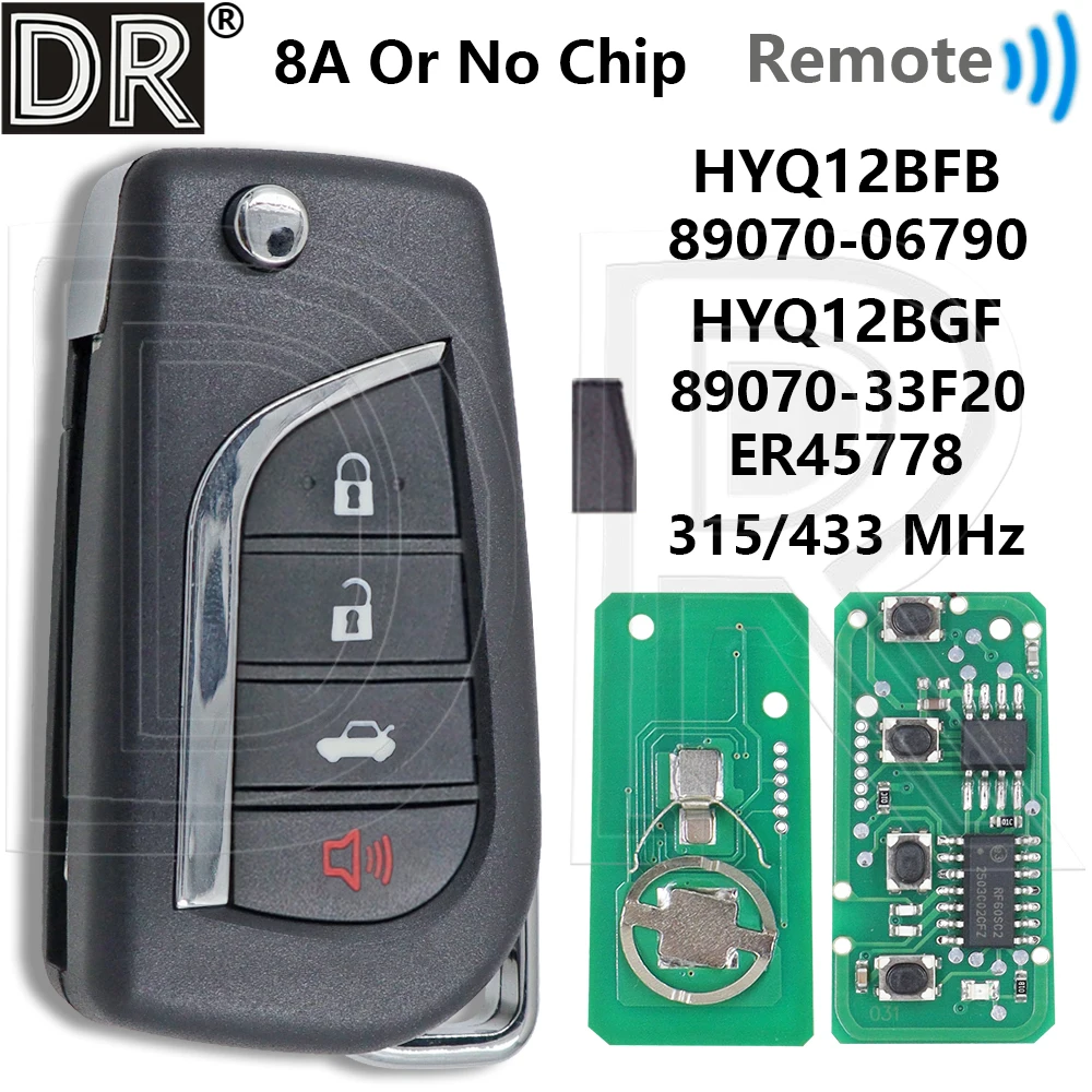 

Отличный HYQ12BFB 315 МГц HYQ12BGF ER45778 433 МГц H/8A чип автомобильный дистанционный ключ для Toyota Camry Hybrid Scion RAV4 Corolla SE IM Kluga