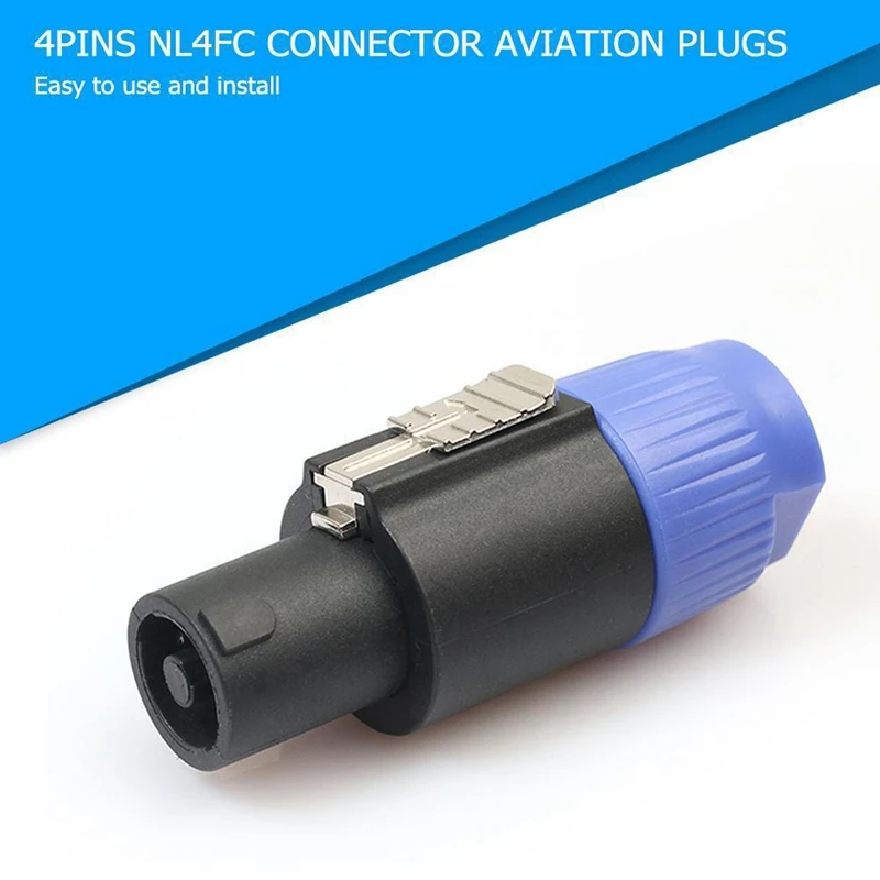 20Pcs 4Pins NL4FC Connector Aviation Plugs 4 Pin Speakon Female Jack Accessories Blue