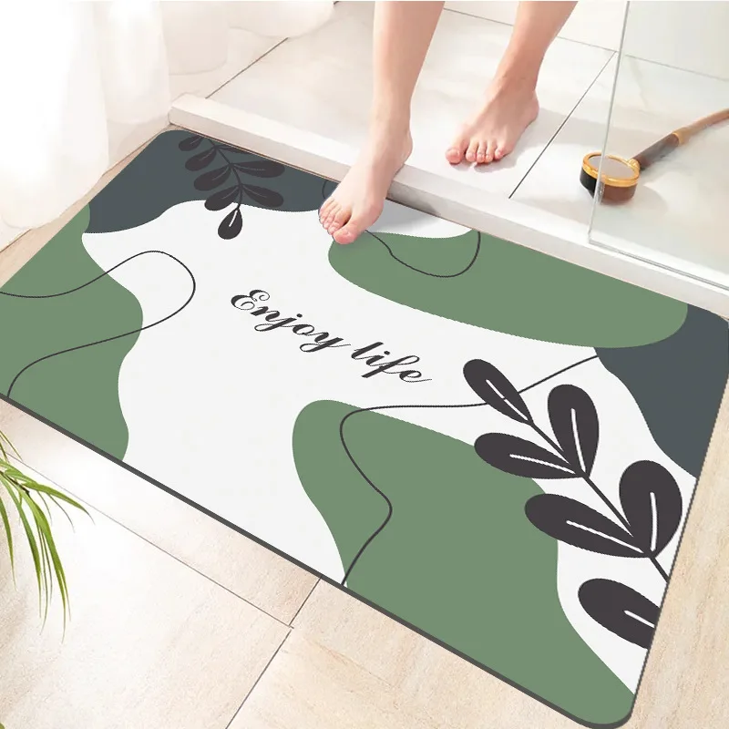 Cartoon Diatom Mud Bathroom Mat,Anti-slip Carpet,Water Absorption,Bathtub Doormat, Foot Pad, Home Decoration, Kitchen Anime Rug