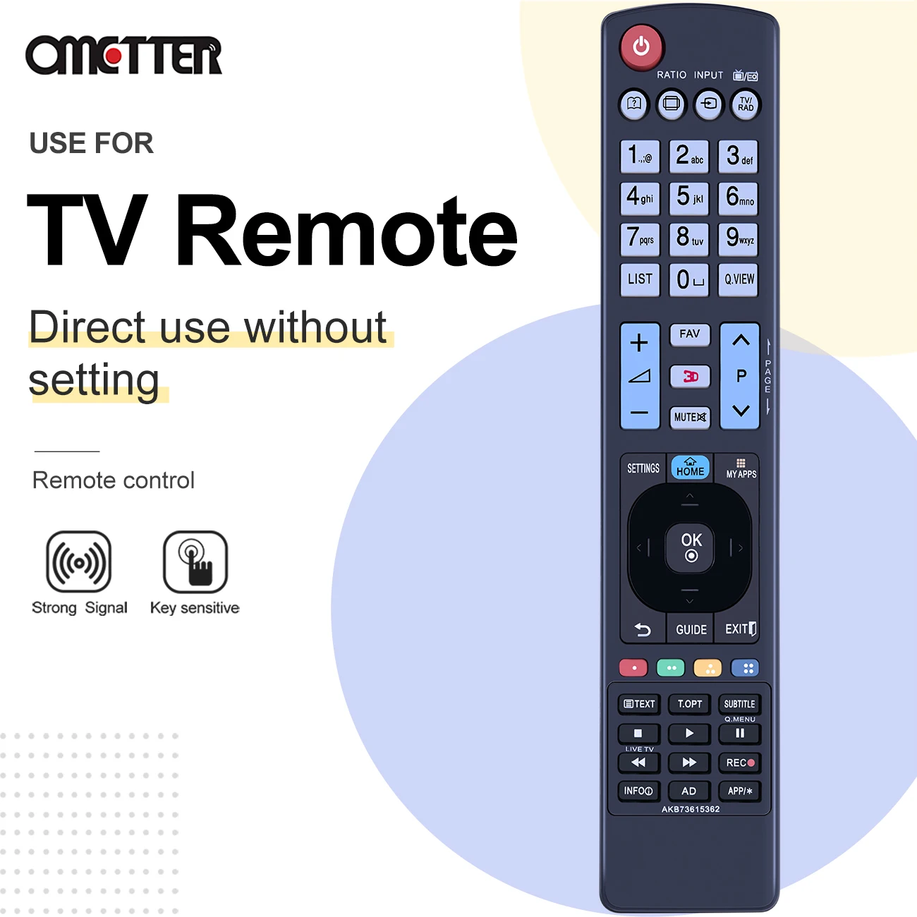 AKB73615362สำหรับ4K ทีวีจอแอลซีดีรีโมทคอนโทรล42PM470T-ZA 50PM4700-ZA 50PM470S-ZA 50PM470T-ZA 50PM6700-ZA 50PM670T-ZA 50PM670S-ZD