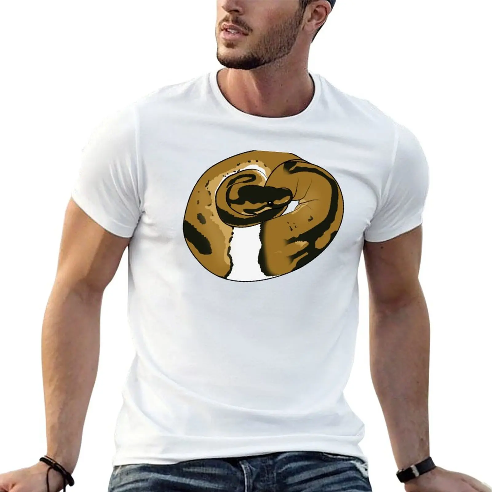 

Balled Ball Python T-Shirt man t shirts cotton t shirts for man cotton soft man t shirt cotton T-shirt