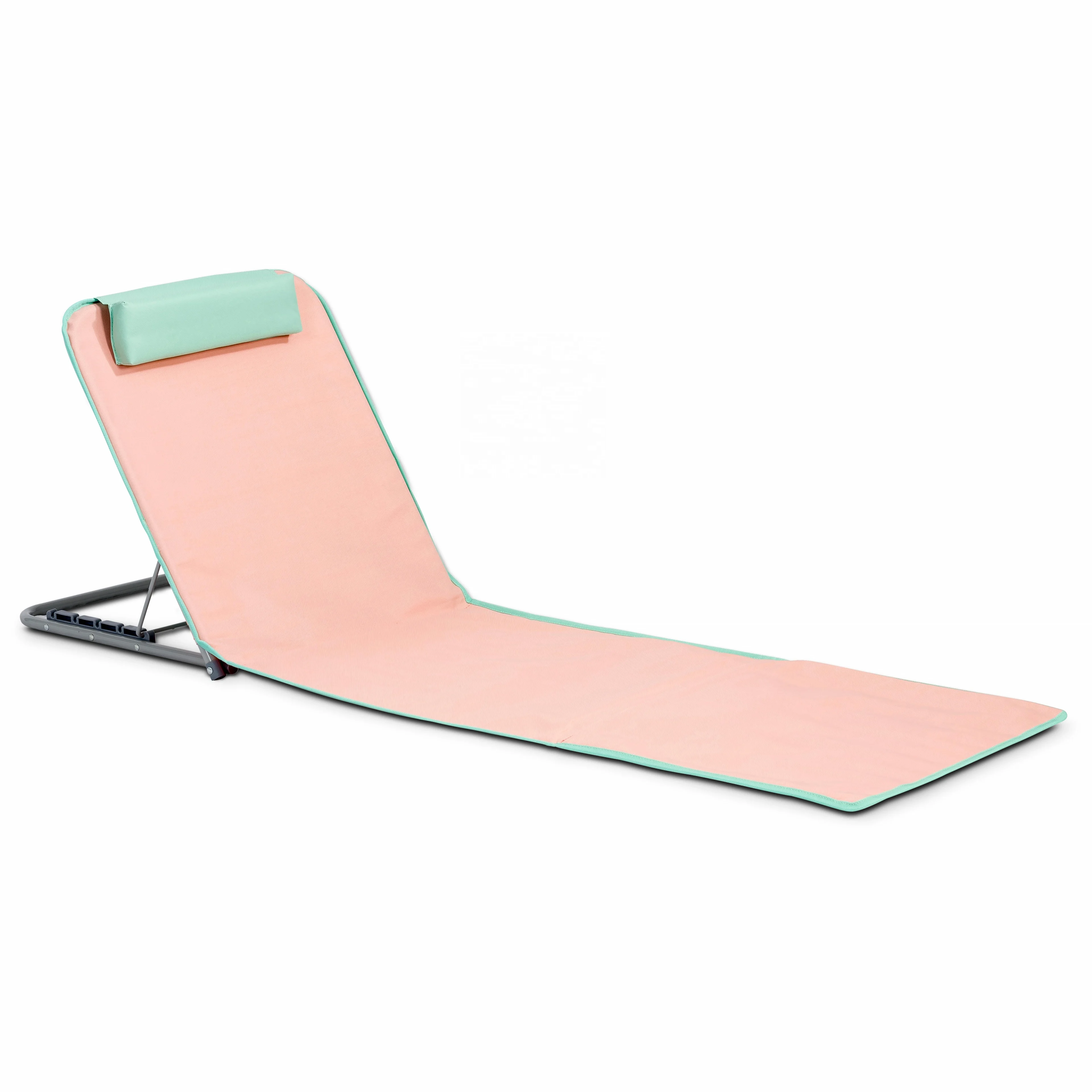 New Design Lightweight Soft Outdoor Sun Lounger Plage Chaise Chair Beach Bed Waterproof Oxford Sea Beach Mat Chair With Backrest