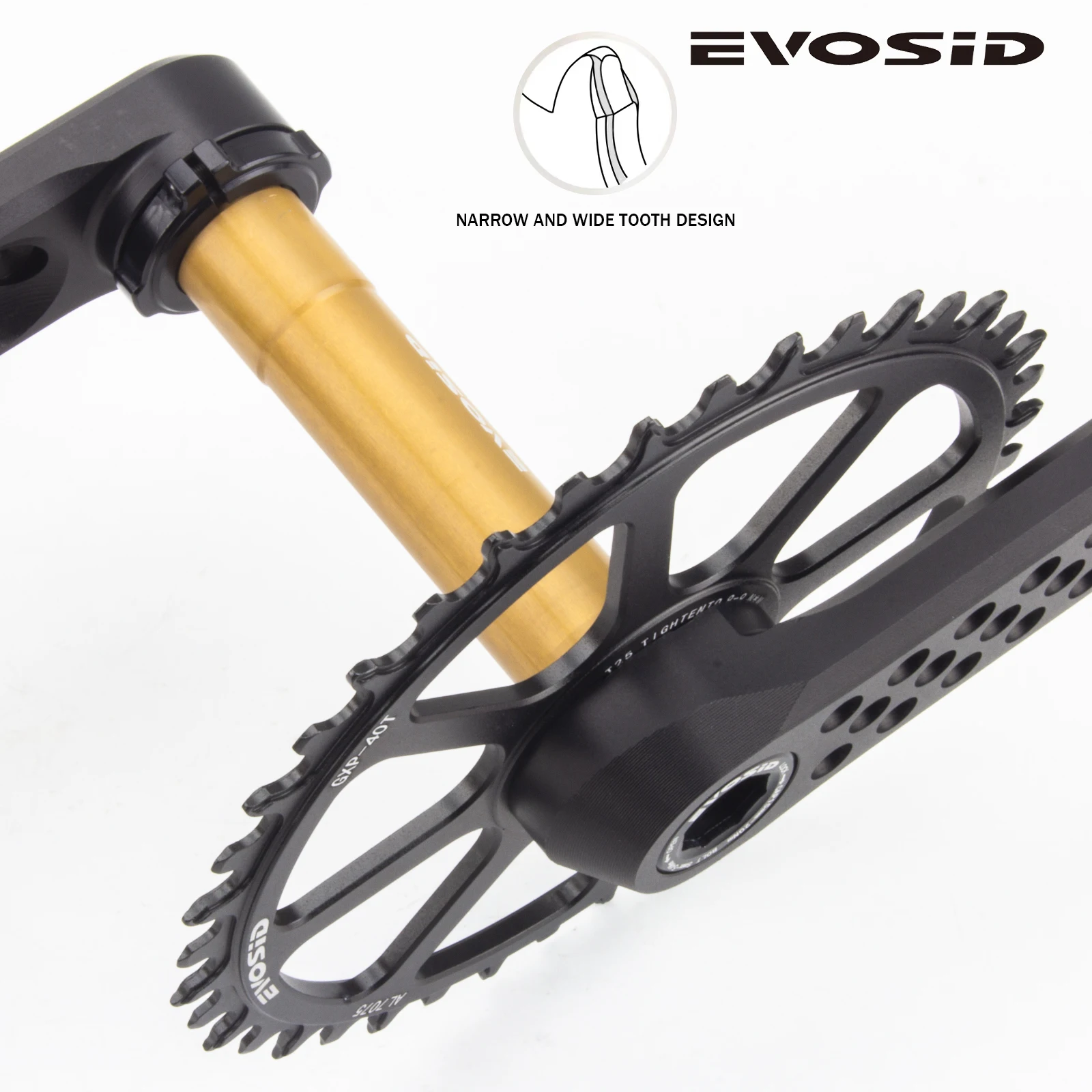 EVOSID Road Bike Crankset Direct Mount Chainring 40T 46T 50T Crankset 12s CNC With Bracket for Folding Bicycle Gravel Bike Crank