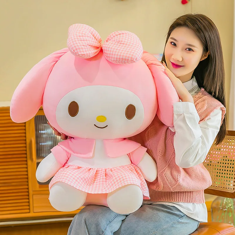 

65cm Big Size Kawaii Sanrio Cartoon My Melody Plush Toys Dress Plushies Dolls Flower Skirt Anime Stuffed Room Deco Kids Gifts