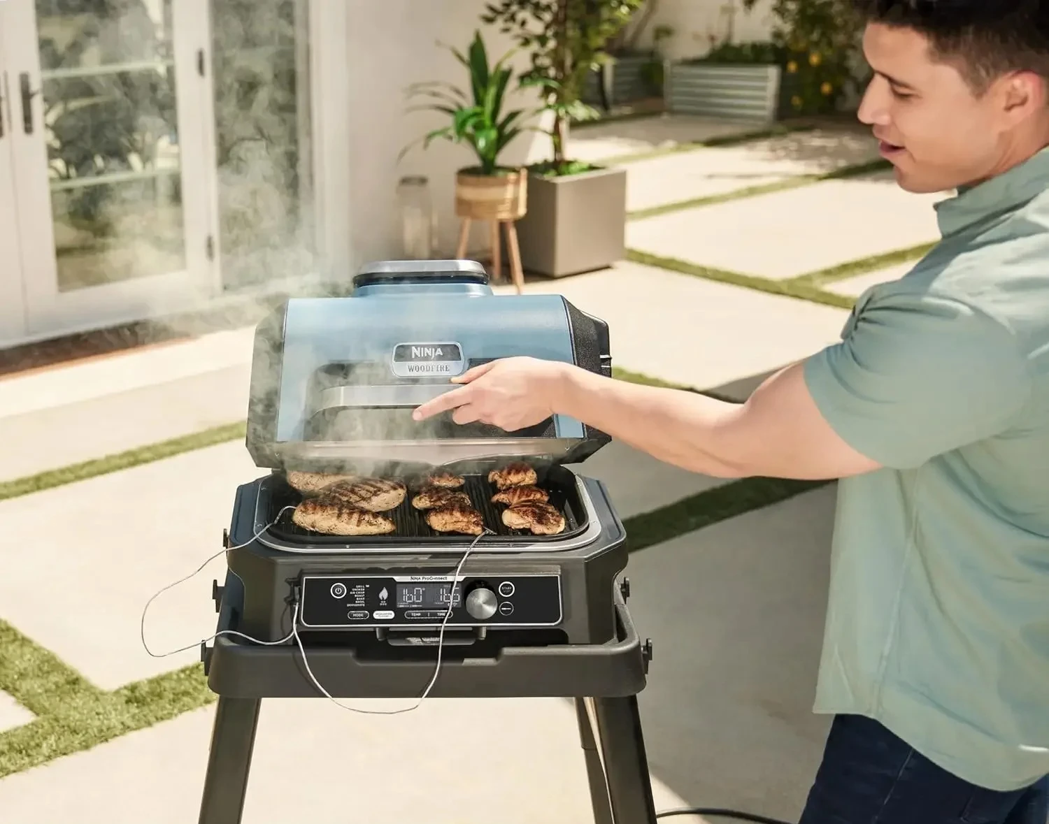 

zz Outdoor Grill & Smoker, Bluetooth, App Enabled, 7-in-1 Master Grill, BBQ Smoker