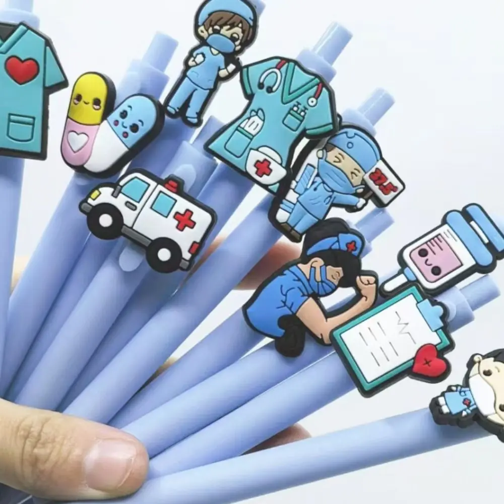 1/10PCS DIY Cartoon Suit Patch Pen Solid Color Random Model Gender-neutral Pen Ballpoint Pen Gift