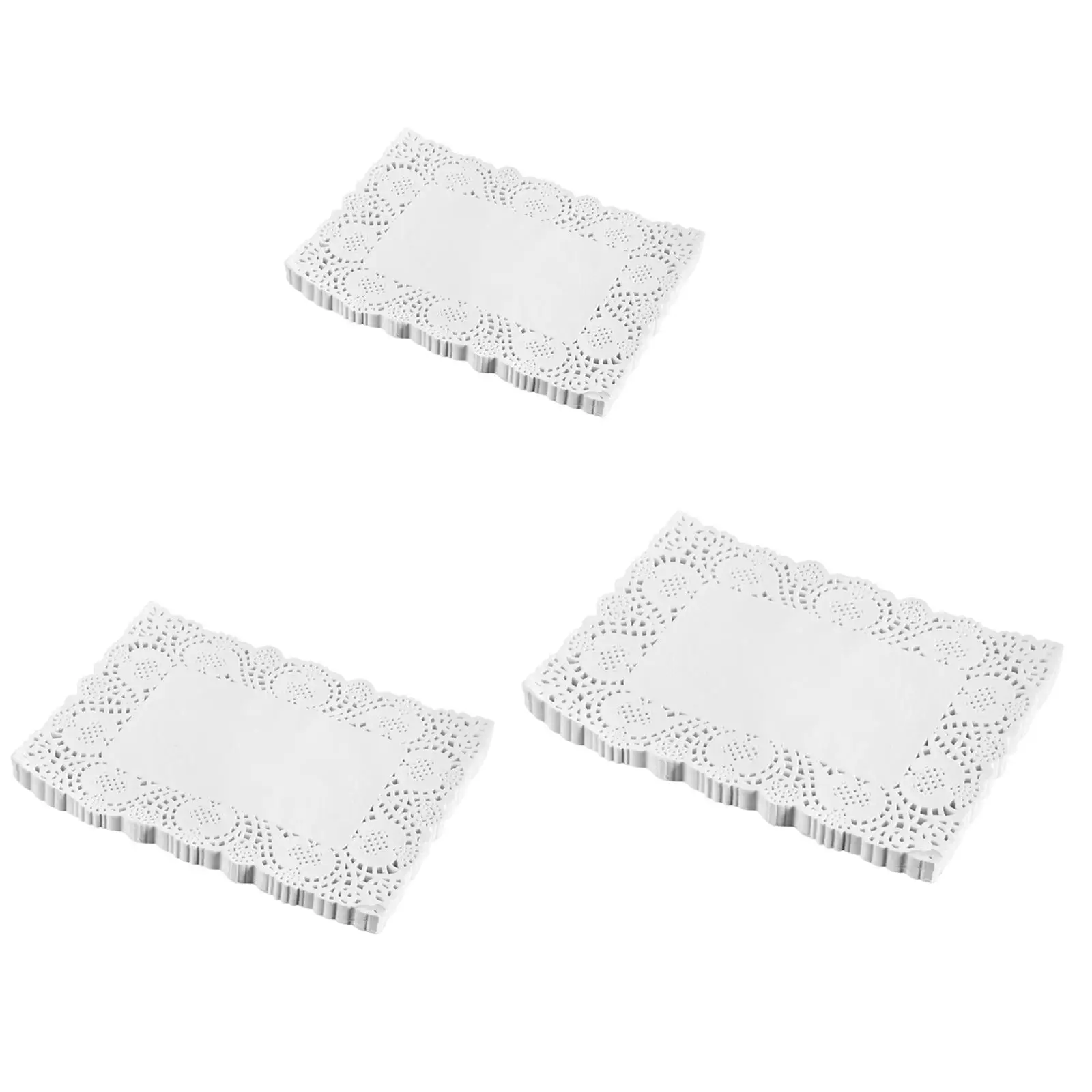 140 Pieces Paper Doilies Multipurpose Decorative Portable Rectangle Paper Placemats for Food Crafts Birthday Cakes Wedding