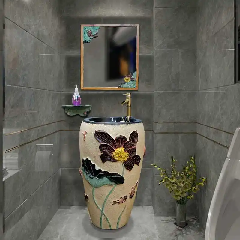 

Washbasin Outdoor washbasin Garden retro mop pool Floor-to-ceiling column