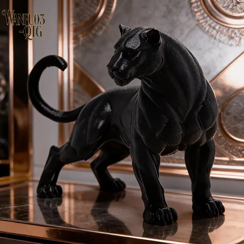 Hot Sale 1 PCS 3D Printing Panther Statue For Desktop Decoration, Creative Gift, Car Dashboard Decoration, Home Decoration