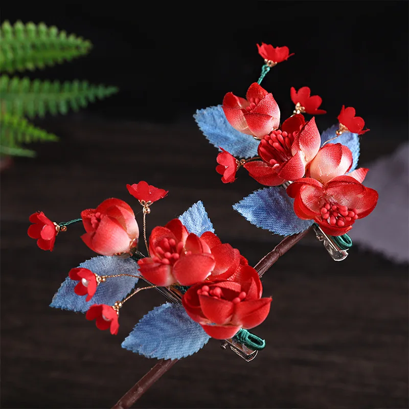 Bracelet Hand String Antique Hanfu Versatile Chinese Style National Style Hairpin Accessories Mori Elegant Red And Blue Contrast