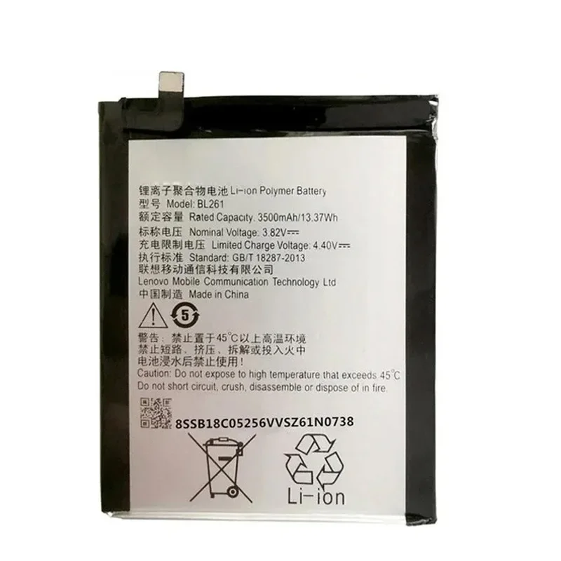 3500mAh BL261 Replacement Battery For Lenovo Vibe K5 Note Lemon A7020a40 A7020a48 K52t38 K52e78  Mobile Phone Battery