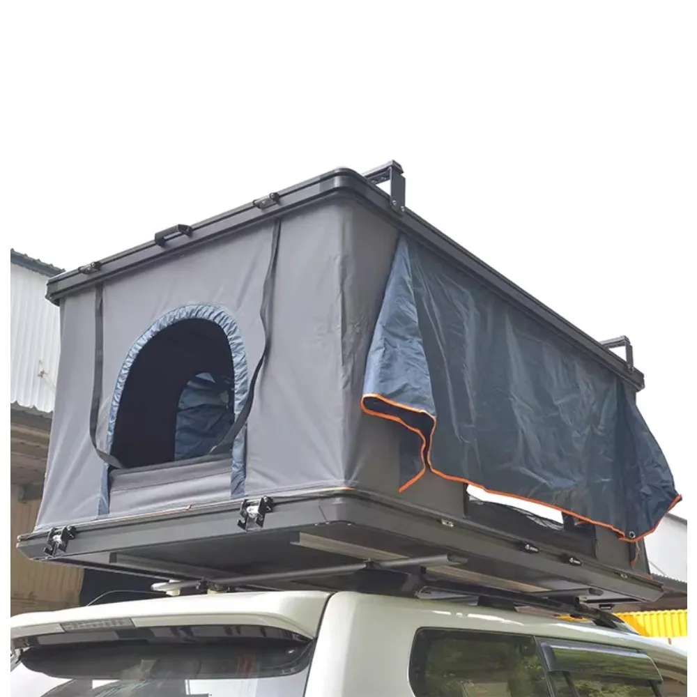 

Низкопрофильная жесткая палатка на крышу автомобиля для летнего кемпинга с быстрым автоматическим раскрытием и тканью, устойчивой к УФ-излучению, для внедорожников