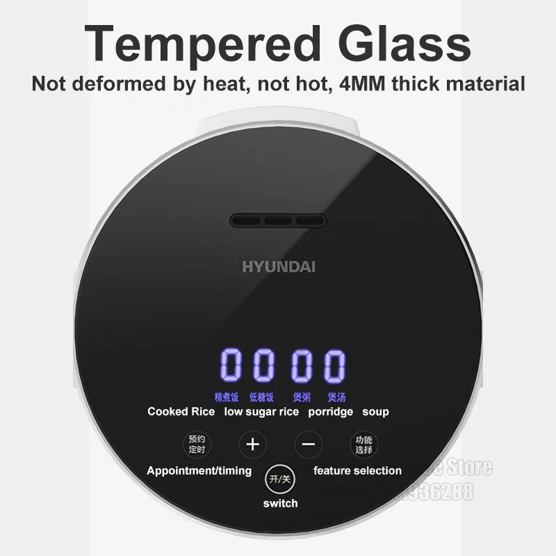 طباخ الأرز المنزلية الذكية منخفضة السكر ، طباخ كونجي متعددة الوظائف ، سعة 2L