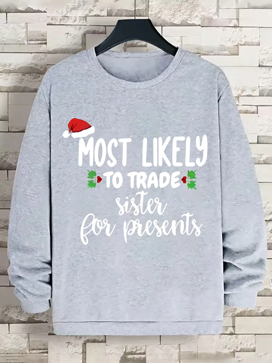 

Толстовка с круглым вырезом и длинным рукавом с принтом, повседневная, теплая, стильная, с индивидуальным узором, тяжелая вес (вес ткани 220–320 г/м2)