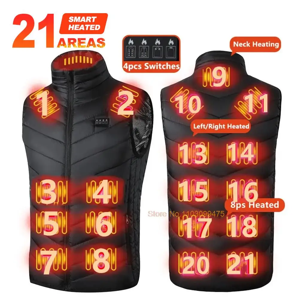 

Heated Vest Men Women Self Heated Jacket Thermal Underwear Heated Coat Warm Winter Camping Skiing Hiking Vests Washed 2-21 Areas