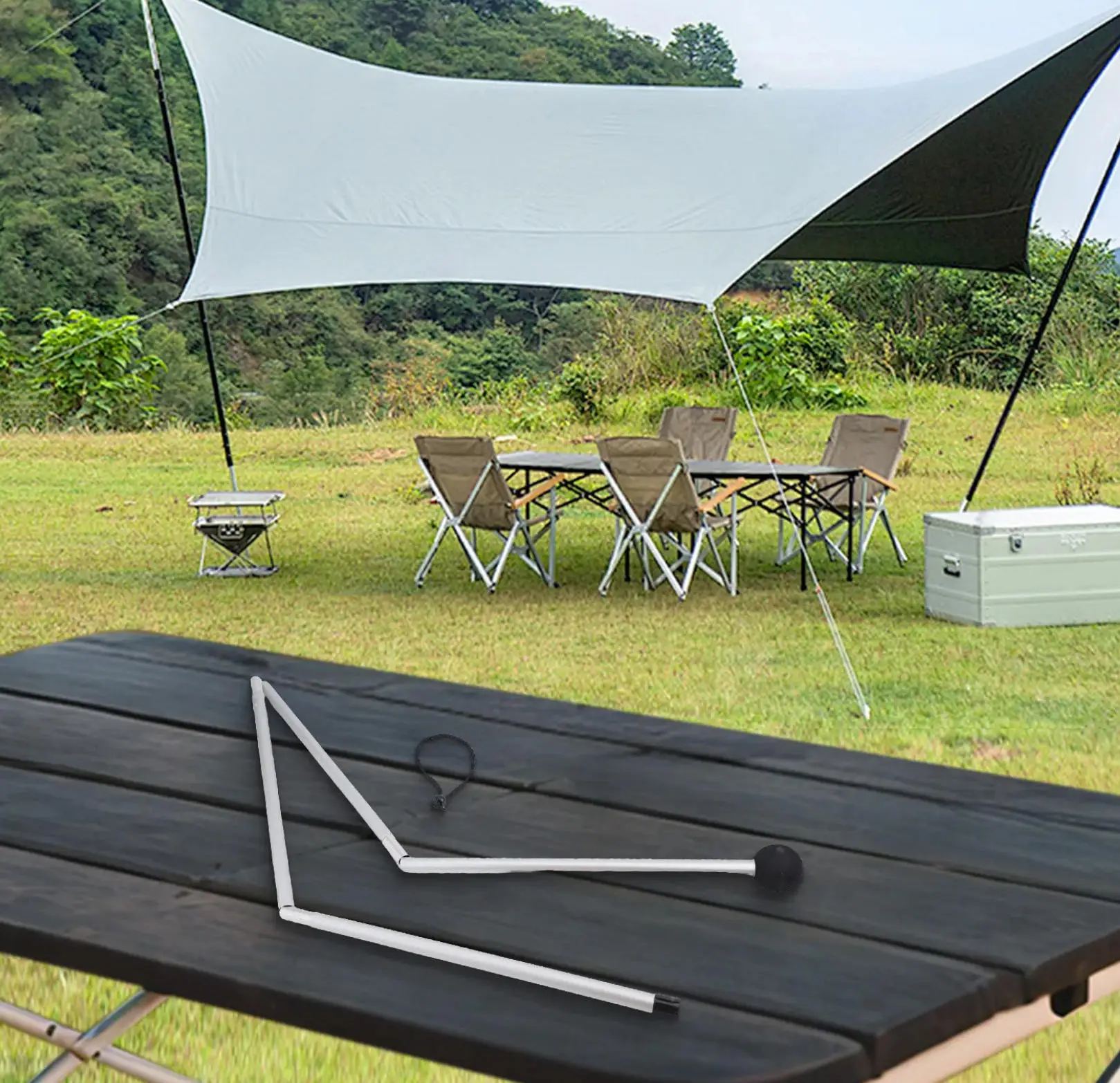 1PC 1.6/2m Foldable Beach Canopy Tent Pole Aluminum Alloy Stand Canopy Poles Shelter Tarp Pole Tent Rods For Camping Party