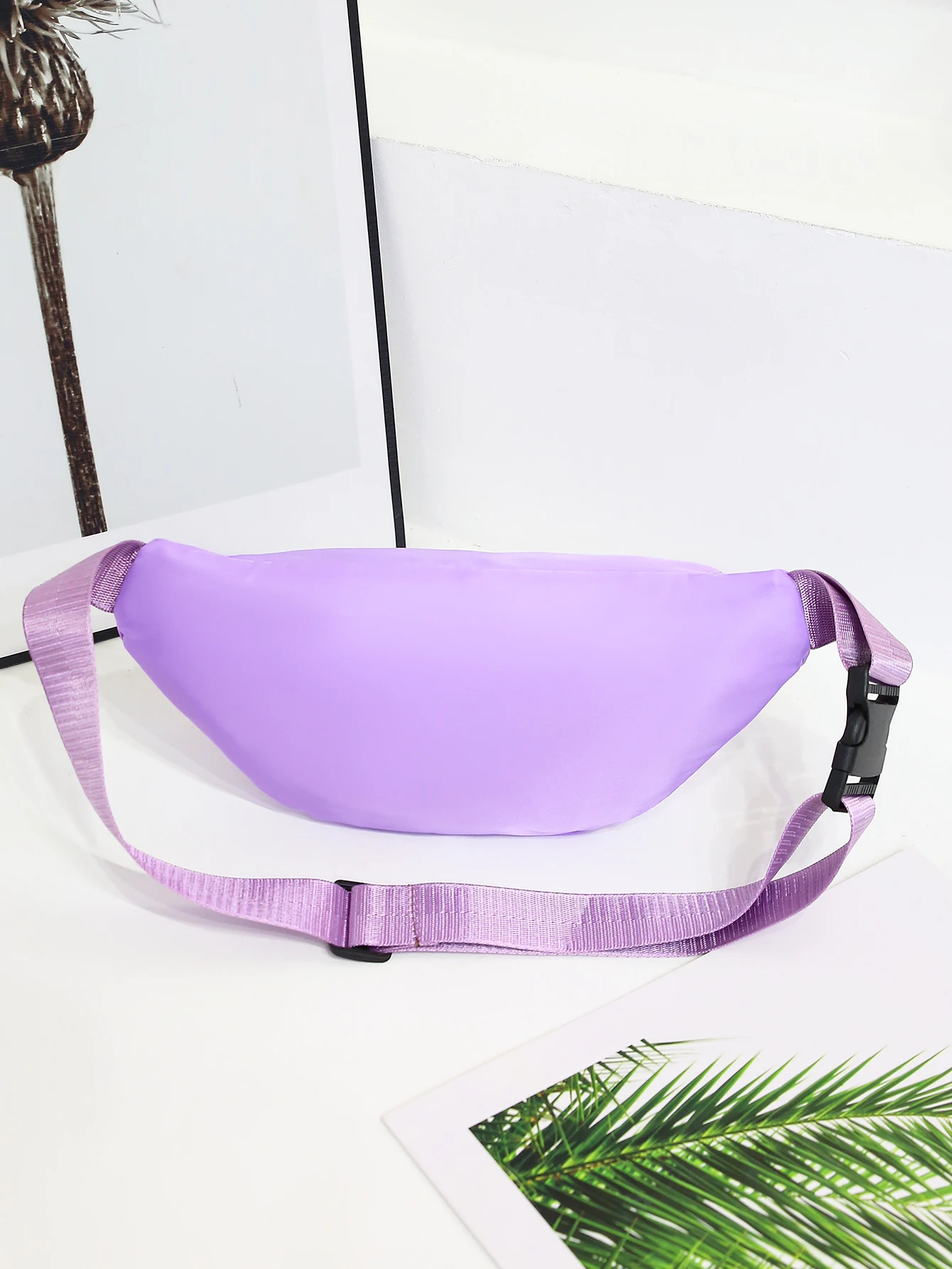 Bolsa de cintura de nylon para esportes ao ar livre, Double Zipper Travel Crossbody Bag, Bolsa Peito Casual para Corrida e Ciclismo