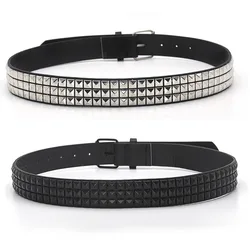 High Quality Rivet Belt Men&Women's Studded Fashion Versatile Belts Punk Rock With Pin Buckle Drop Decoration Black Hot Sale