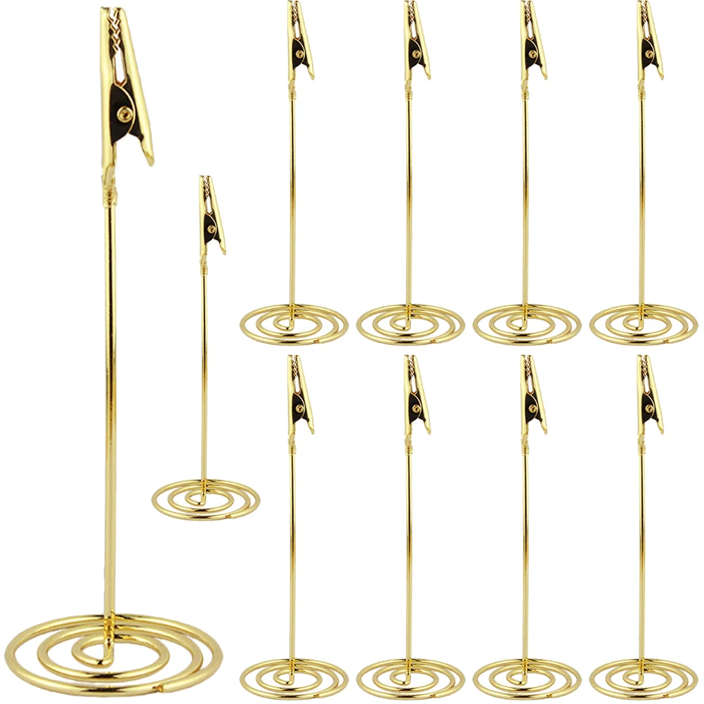 10 Pcs Compact Card Clip Memo Holder Note Folder Seat Number Photoframe Small Table