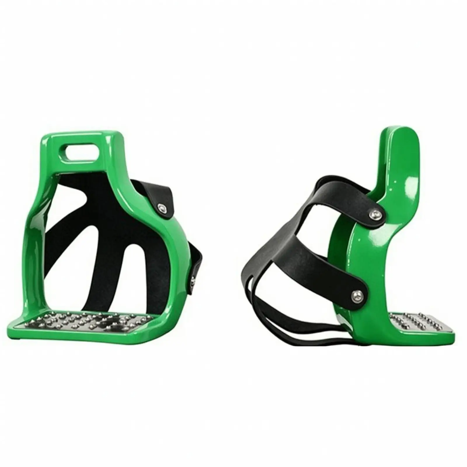 Metal Safety Stirrups for Horse Riding Stainless Steel Equestrian Equipment with Secure Web Enclosure Design