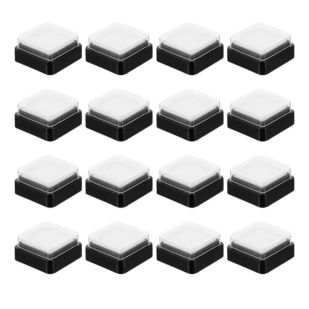 16Pcs Small Blank Ink Pads 3x3cm Dry Stamp Pad for Crafting Painting Embossing Portable Reusable Inkpad Ideal for Home School