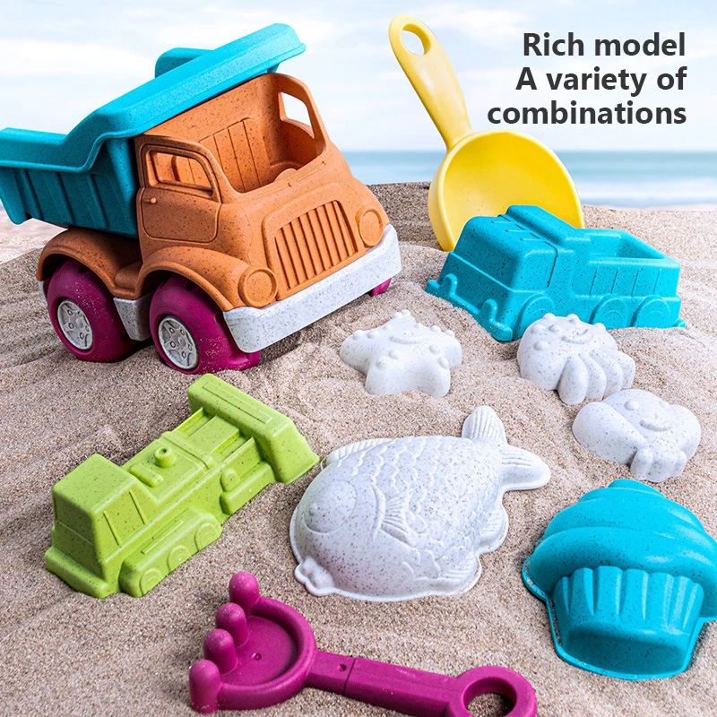 13Pcs Beach Toy Set Sand Molde Tools Set Summer Play Sand Tools Straw Children Summer Toys Kids Sandbox Set Kit Children Set