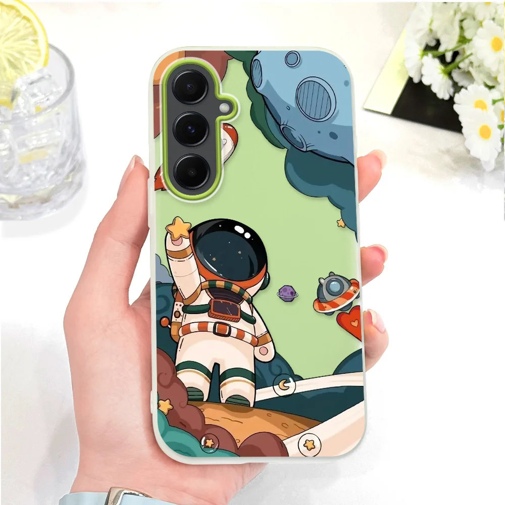 Starry Sky Phone Case For Samsung Galaxy A54 A34 A24 A14 A04S A53 A33 A13 Core A03S A52 A52S A32 A51 4G 5G Candy Colored Cover