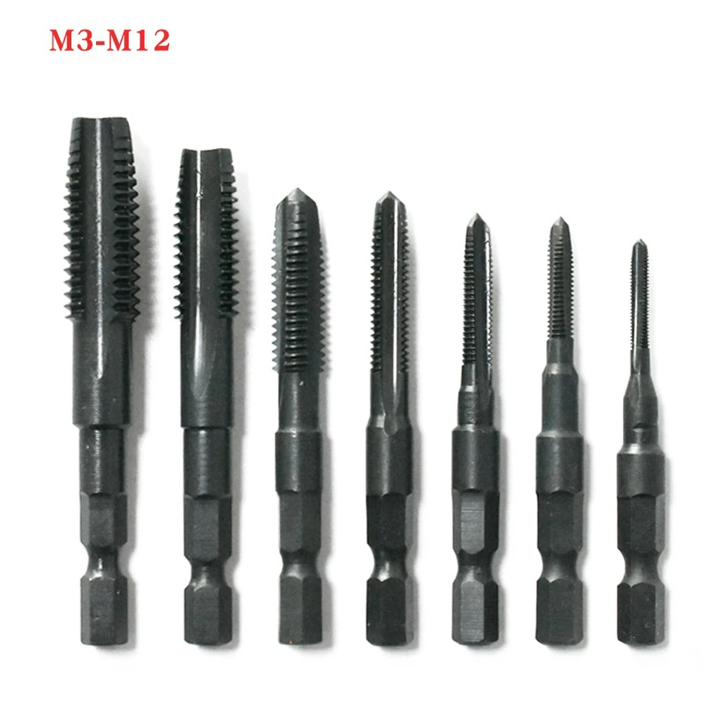 Reliable Black Compound Tap with 7 Sizes for Tapping Threads in Various Materials M3 M5 M6 M8 M10