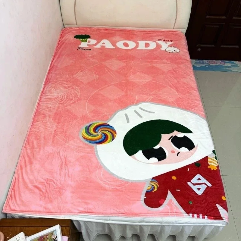 Thai Cute GMM Idol Q Version bl mascot Cartoon Flannel Blanket Ultra Comfortable Warm Blanket Suitable for Office Home Fans Gift