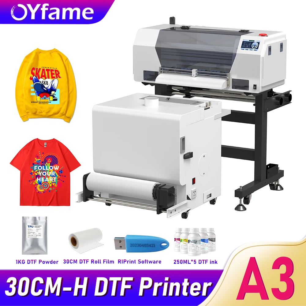 

OYfame 33CM DTF Printer A3 For Epson XP600 Directly To Film a3 tshirt printing machine a3 Impresora Dtf A3 DTF shaking machine