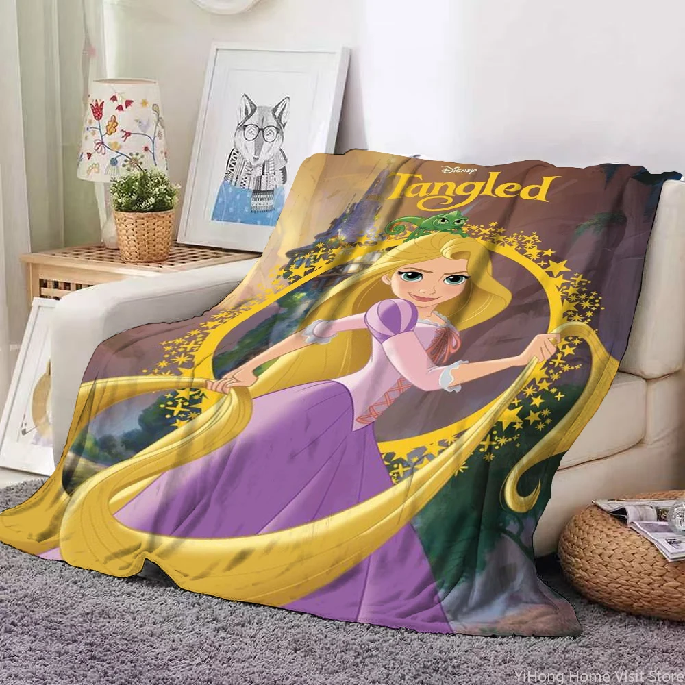 Disney Tangled Rapunzel Printed Flannel Thin Blanket King Size Luxury Winter Throw Travel Blanket for Children Sofa Fashion Gift