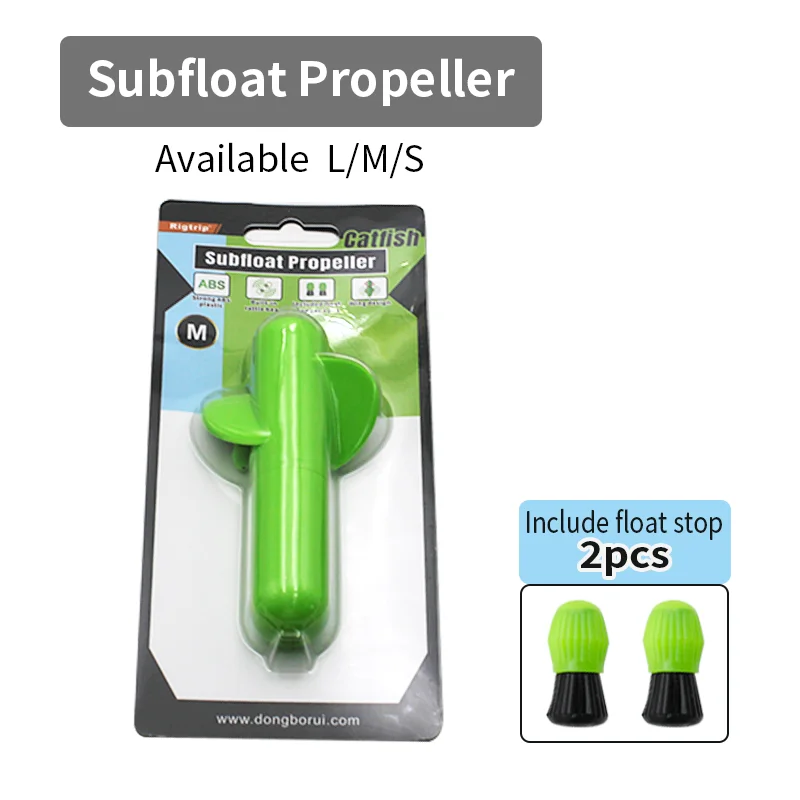 1 Piece Fishing Catfish Floating Subfloat Propeller Built-in Rattle Bead Size L/M/S Green Fishing Accessories Tackle Equipment