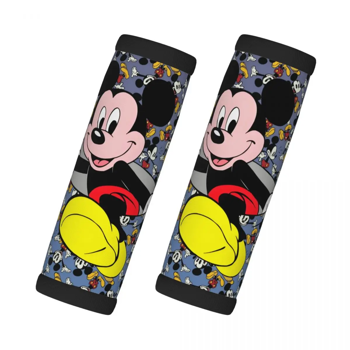 

Custom Mickey Mouse Collage 2 Pcs Luggage Handle Wrap Soft Grip Handle Cover Comfortable Neoprene Suitcase Identifier Travel