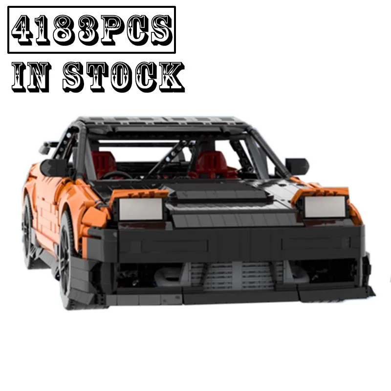 New Moc 1:8 Scale 180SX / 240SX Type X Supercar Racing Car Vehicle Sport Model Buiding Block Bricks Toys Kids Birthday Gifts Boy