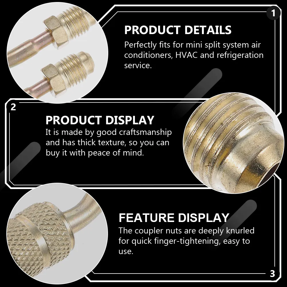 

Комплект из 4 адаптеров для систем ОВКВ, высококачественные соединители для шлангов мини-сплит-систем, адаптеры для заправки хладагента, для холодильного оборудования