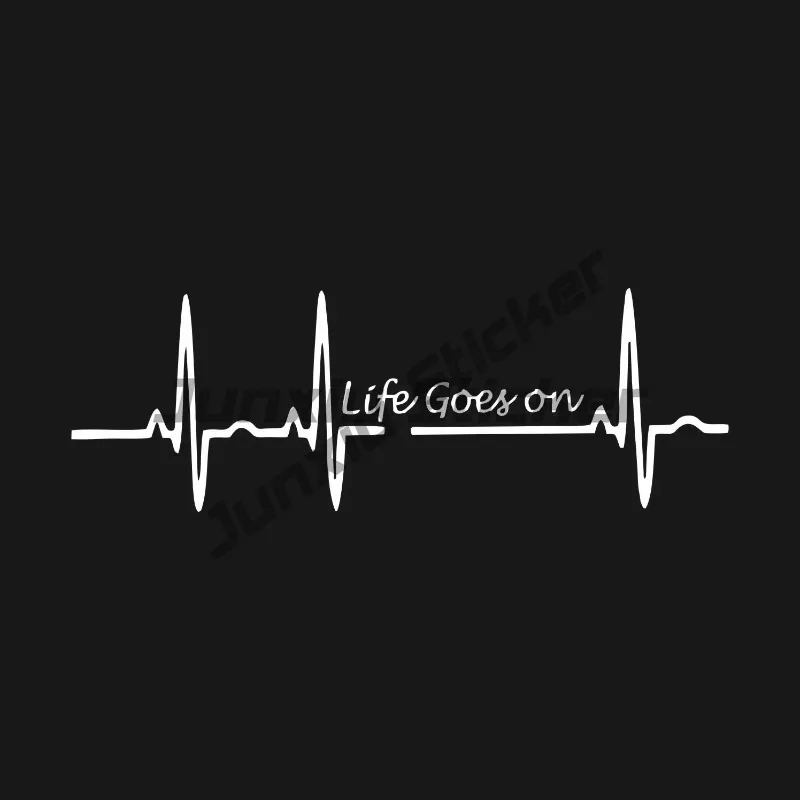 New Design Heartbeat Trackpad Life Goes on Nice Decal Black Silver Vinyl Creative Cute Car Sticker