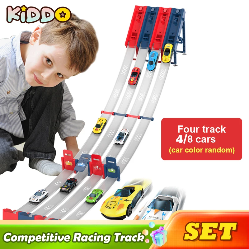 Konkurencyjny pojazd wyścigowy z aluminiowym samochodem dla dzieci Gra dla dzieci Prezent edukacyjny DIY Zmontowany wagon katapultowy