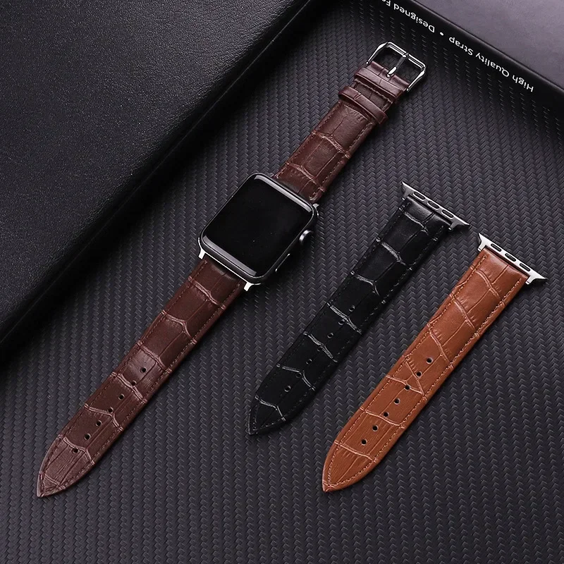 High Quality Leather Strap for Apple Watch Band Ultra 3 2 49mm iWatch Series 11/10/9/8/7/SE/6/5/4/3/2 42mm 38 44 40mm 45 46 41mm image 3