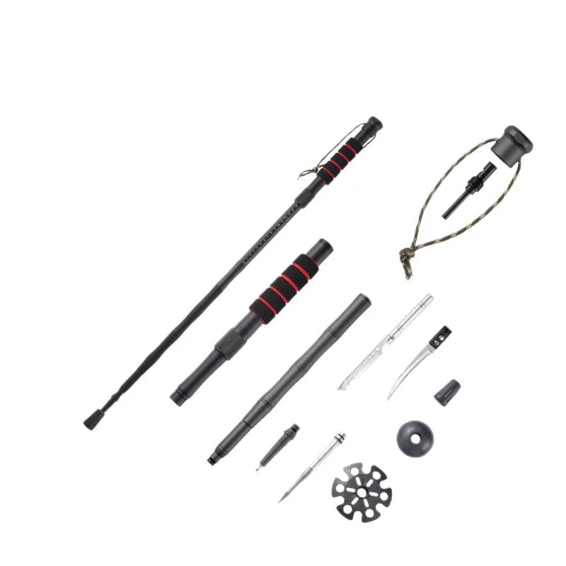 

Регулируемая по длине многофункциональная треккинговая палка для альпинизма, активного отдыха, спасательных работ и профессионального туризма