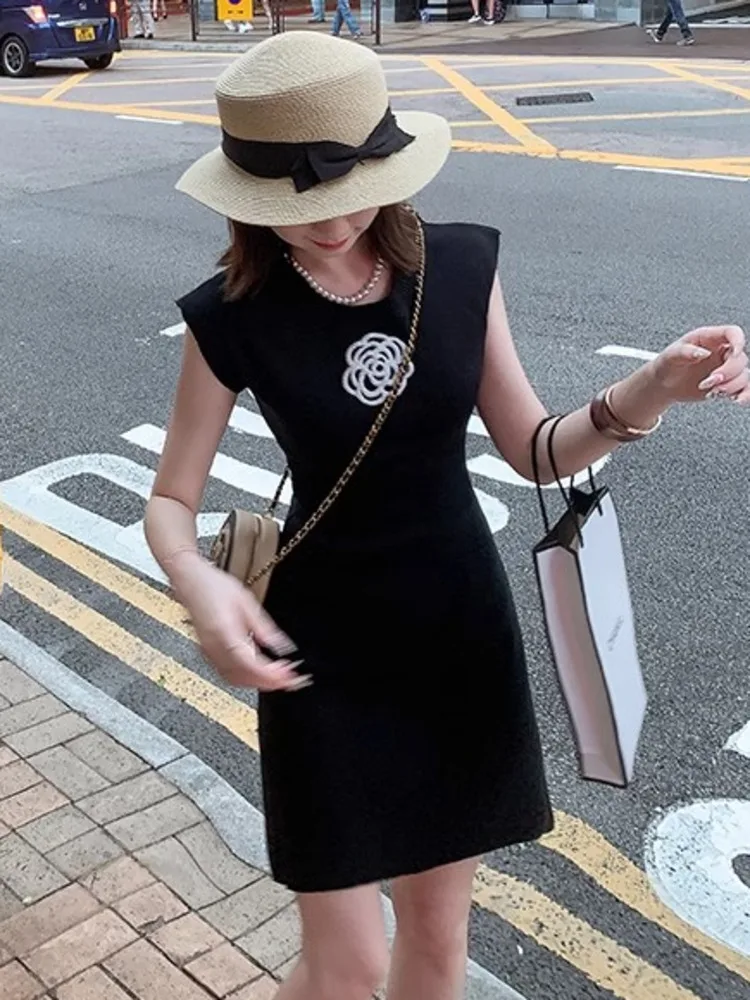 2025 summer new Elegant Women mini dress Sweater Female Clothes vestidos robe outerwears Y2K pullovers Woman clothing