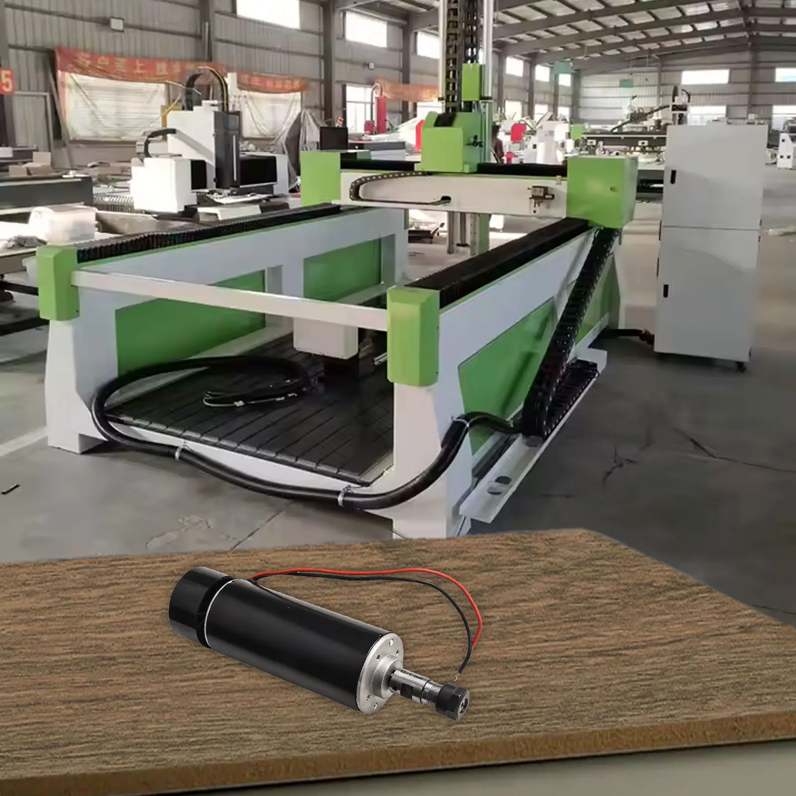 48V 500W CNC DC Motor 12000RPM Rotating Motor with ER16 Collet 8mm Shaft for Carving and Drilling Applications