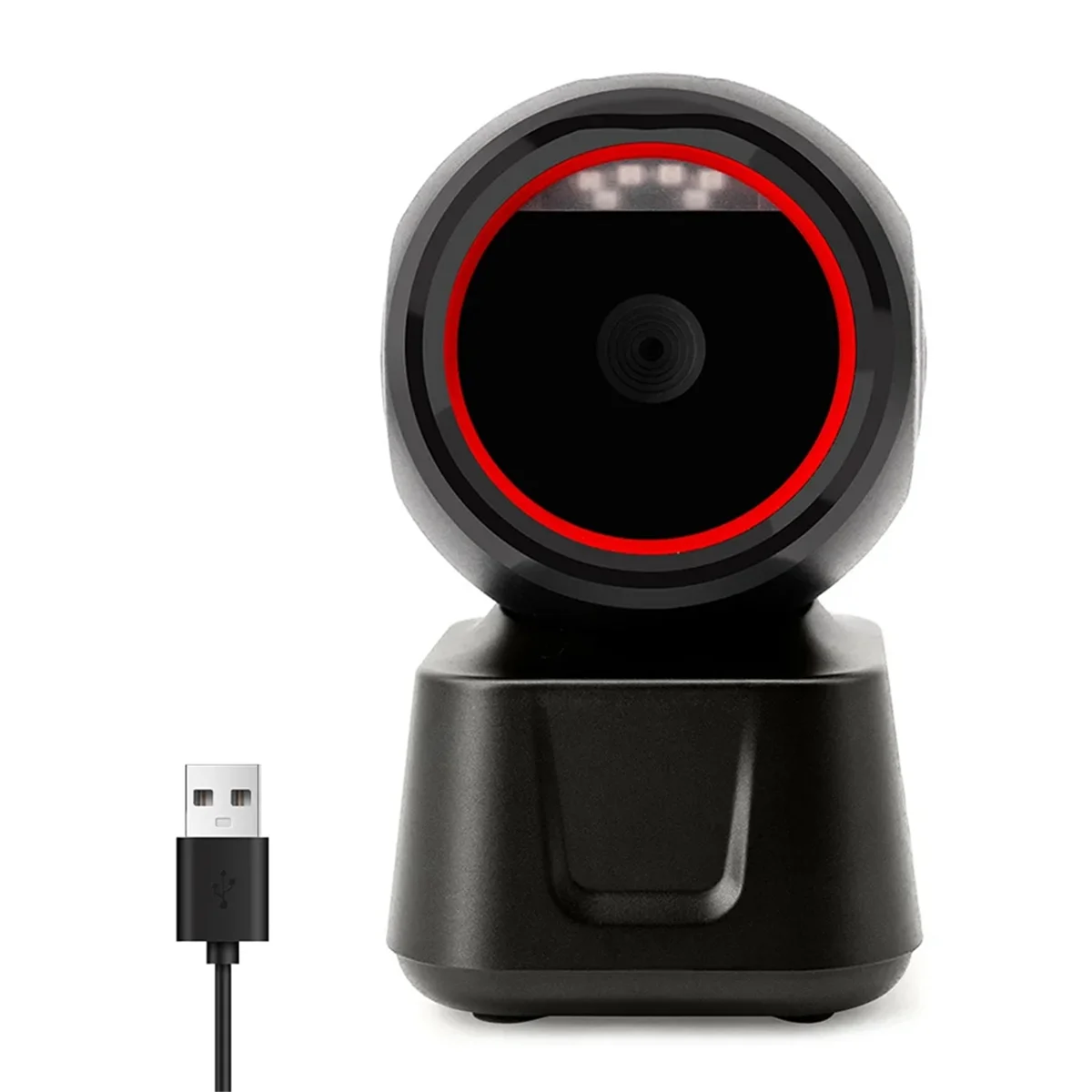 NEW 1D 2D QR Wired Barcode Scanner Automatic Sense Reader USB Desktop Barcode Reader