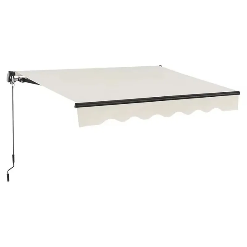 2026 Hot Product Waterproof Aluminum Frame Balcony Awning With Crank Handle Sun Protection Polyester Sail Material For Outdoor S