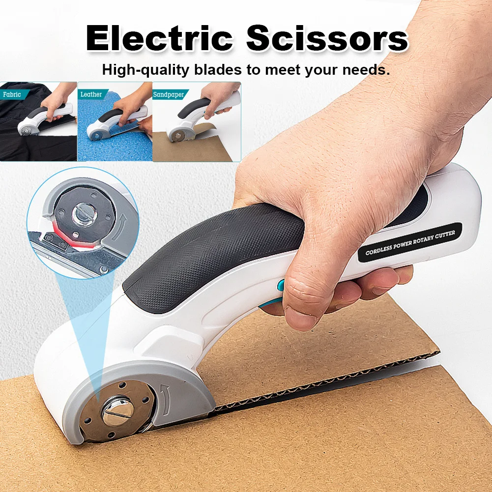 

3.6V Cordless Electric Scissors USB Rechargeable Fabric Cutting Machine Lithium PVC Leather Sewing Tailor Scissor Carpet Trimmer