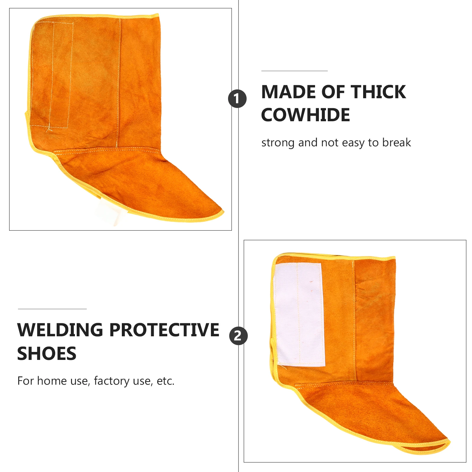 

Foot Protector Durable Welding Shoe Cover Safety Protective Cowhide Heat Resistant Anti Slip Long Lasting